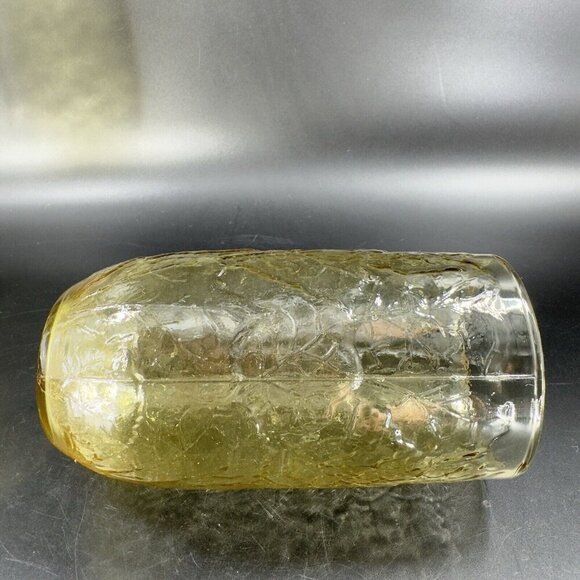 Anchor Hocking Sherwood Amber Glass Leaf Textured Glasses Vintage Glassware Set2 - Picture 6 of 12